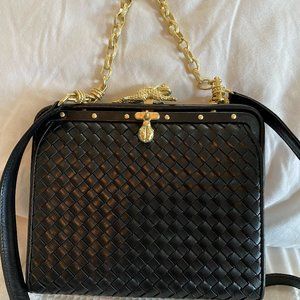 Vintage Barry Kieselstein-Cord Black Woven Handbag